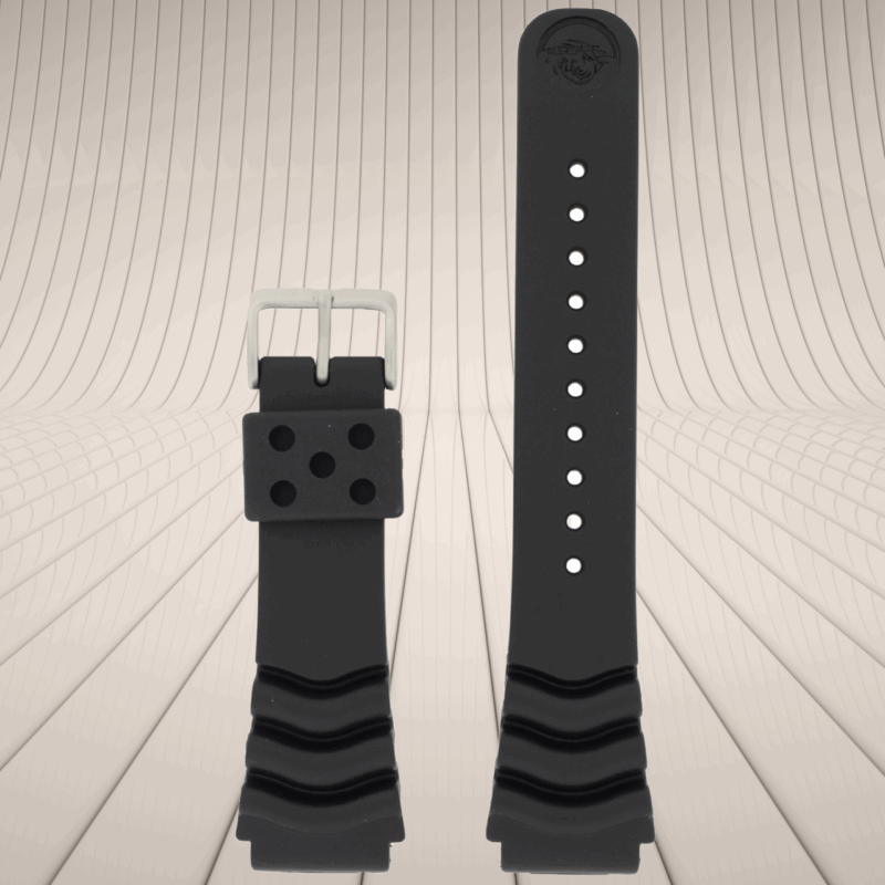 Universal Seiko divers watch strap 22mm - black - Image 3